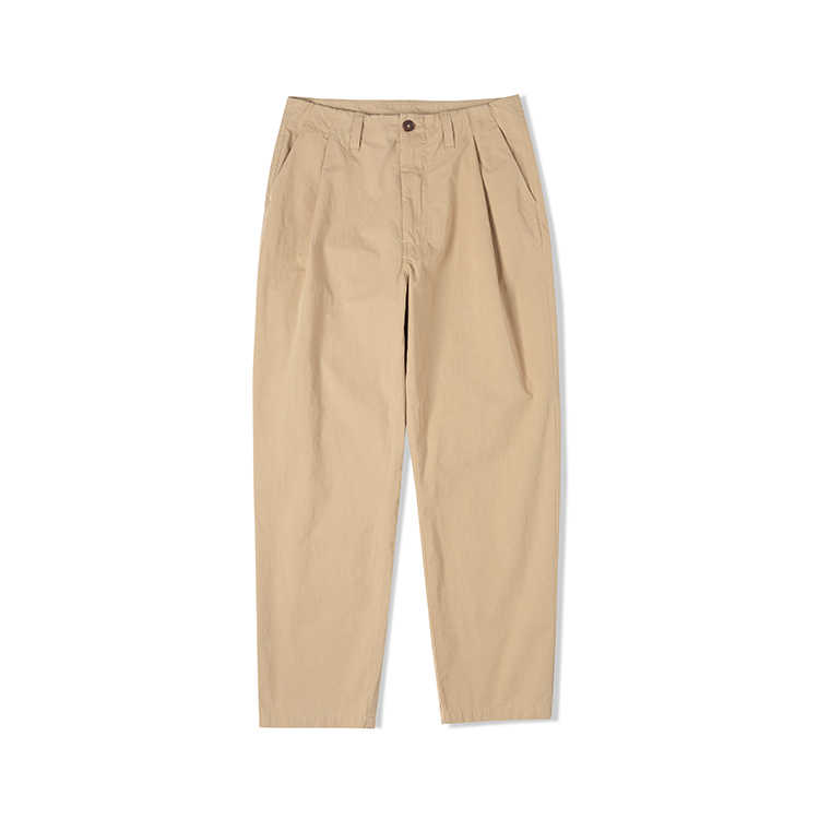 33oz NATIVEWELL长绒棉微锥长裤自然棉感砂洗浸染复古肌理