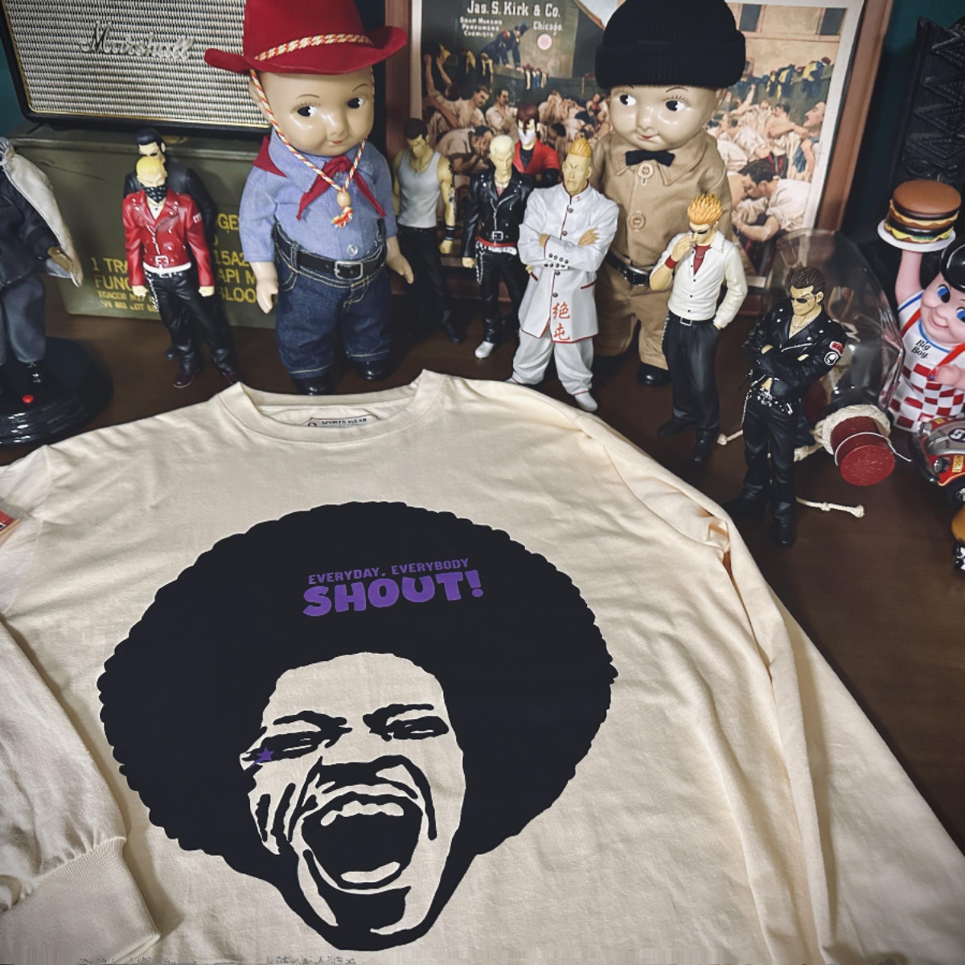 33oz SAILOR JOHNNY灵魂乐迪斯科美式复古纯棉印花长袖T恤宽松