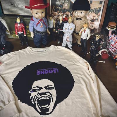 33oz SAILOR JOHNNY灵魂乐迪斯科美式复古纯棉印花长袖T恤宽松