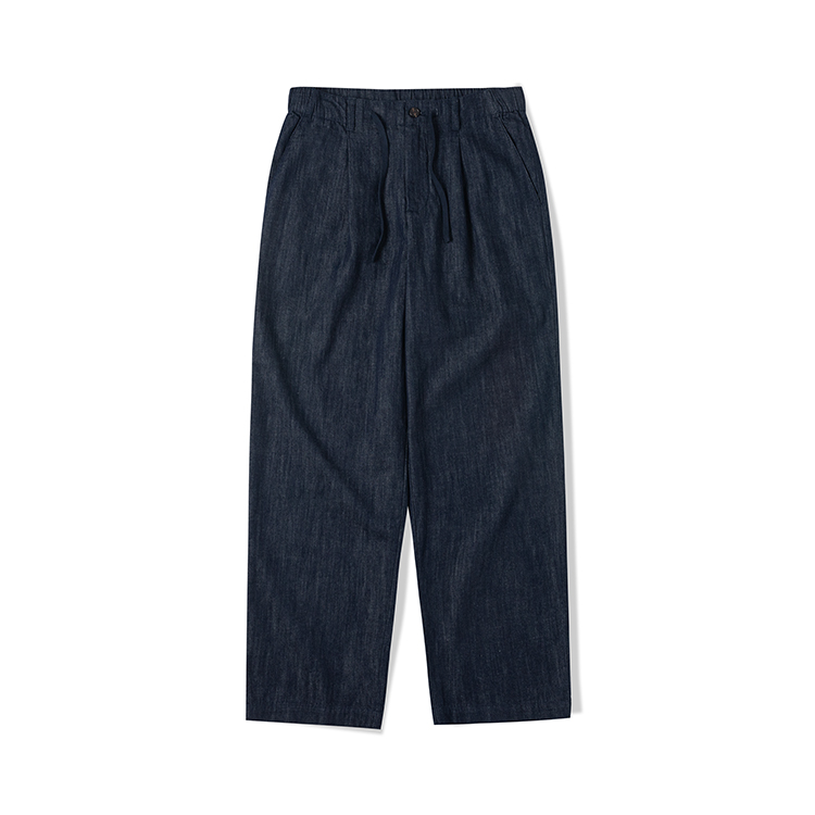 33oz NATIVEWELL牛仔宽松休闲长裤随性不易褪色仿牛仔色织长绒棉