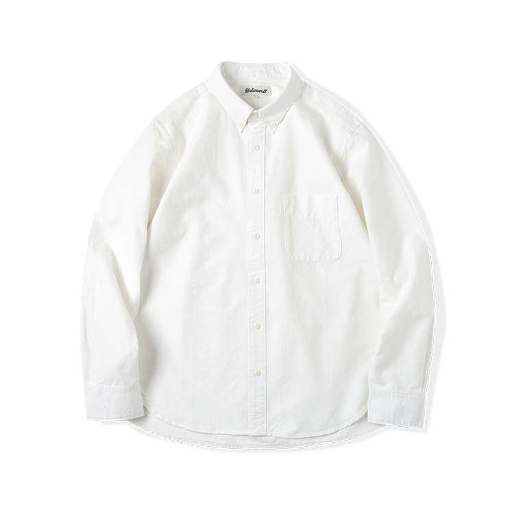 nativewell尖领长袖长绒棉衬衫