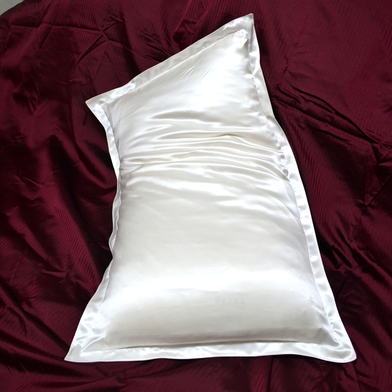 真丝枕套纯色丝滑美容丝绸缎面