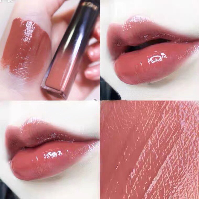 lancome/兰蔻 菁纯漆光唇釉奶茶色274 134 哑光口红196 金管168