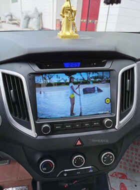 现代ix25导航导航仪原车风格安卓大屏导航一体机适用