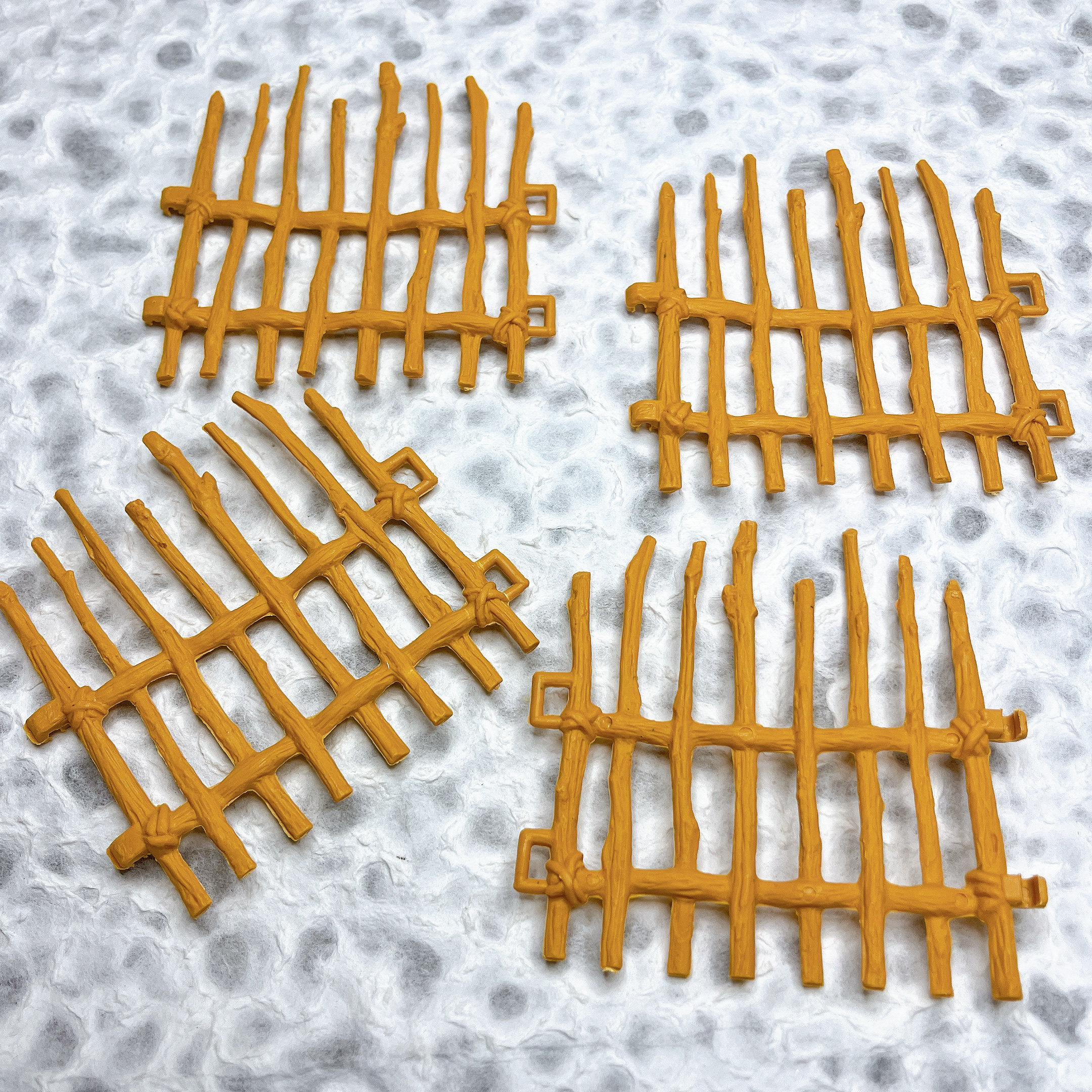 仿真迷你竹子造景围栏栅栏4片|艺术垃圾手帐杂志素材