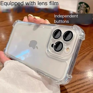 适用于iPhone17 16 15 14 13 Pro Max Xs Cover plus Anti Shock Case苹果17PROMAX手机壳11透明12气囊防摔软