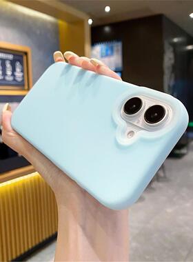 适用于iphone 16 15 14 13 12 11 pro Max silicone case solid color cover苹果16液态硅胶果冻色肤感保护套