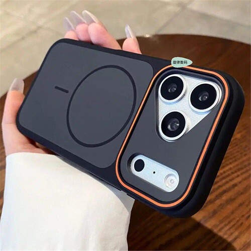 适用iPhone17ProMax磁吸12手机壳15撞色Phone Case For iPhone 16Pro Max Plus Matte Cover磨砂苹果14肤感18