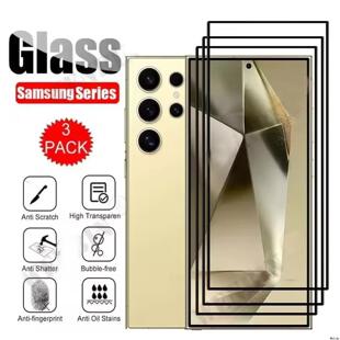 3Pcs Tempered Glass For Samsung S25 S24 Ultra S23+ FE S22 Plus A16 A36 A55 A56 5G Screen Protector