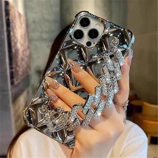 Luxury Glitte Chain Case适用于iPhone 15 14 13 11 12 Pro Max