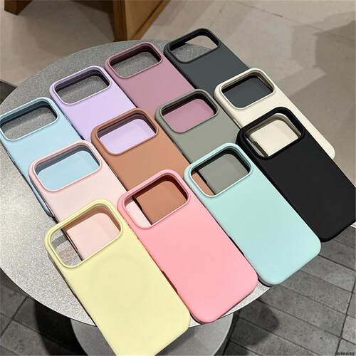 Magnetic Liquid Silicone Phone Case适用iPhone 11 12 13 14 15 plus 16 17 air 18 pro max Magsafe Case