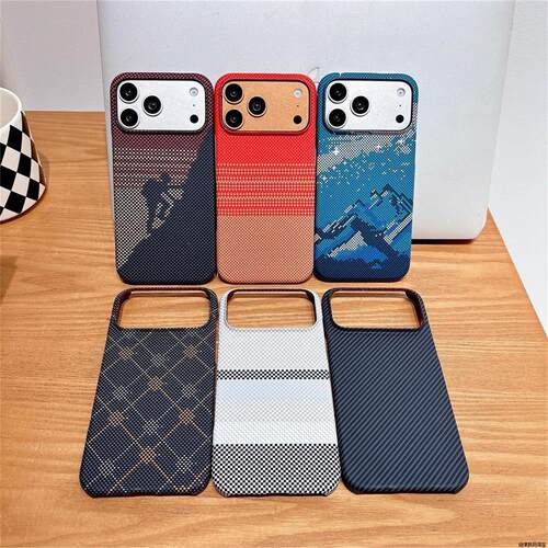 Carbon Fiber Pattern Magnetic适用于iphone 17 16 15 Pro Max Magsafe Case苹果13 14 17 air半包磁吸硬壳