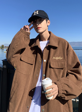 WT3713*刺绣翻领外套男日系Cityboy工装夹克P95（限价118）