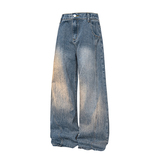 A410-K8795-特批55限价109-潮牌复古直筒牛仔裤-320g竹节牛仔面料，男装牛仔裤，电商A410