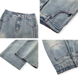 A410-K8796-特批55限价109-设计感水洗牛仔裤-320g竹节牛仔面料，男装牛仔裤，电商A410