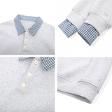 A410-A32648-P85限价129-美式POLO领宽松百搭卫衣-400g华棉，男装Polo衫，电商A410