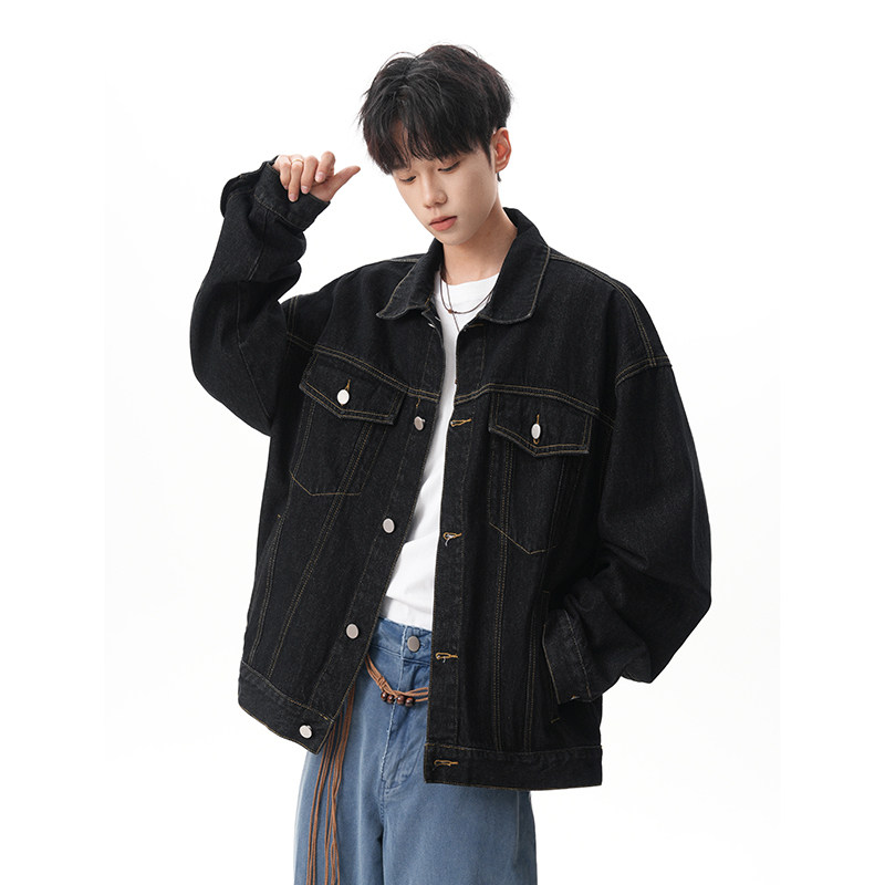 A410-WT93312-P85限价139-美式高街休闲牛仔外套-7x7牛仔面料420g，男装工装外套，电商A410