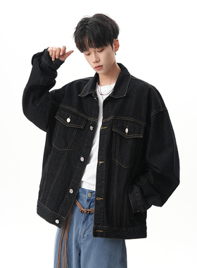 A410-WT93312-P85限价139-美式高街休闲牛仔外套-7x7牛仔面料420g