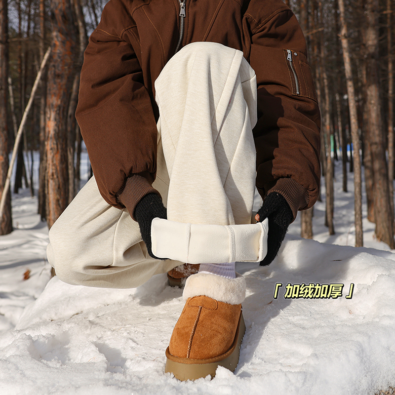 A410-K8688JR-P70限价109美式解构加绒休闲裤-450g左右羚羊绒面料，男装卫衣，电商A410