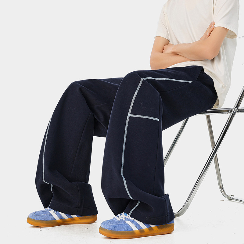 A410-K7947-特批50限价99成分65%棉35%聚酯纤维-320g磨毛卫裤面料，男装休闲裤，电商A410