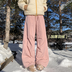 A410-K8719JR-P120限价188-美式褶皱伞兵休闲裤-鸭绒 绒子含量90%图片