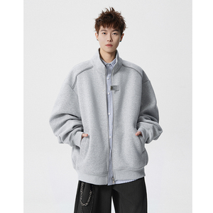 A410-WT33808-特批70限价139-美式设计感立领夹克外套-400g 华棉，男装夹克，电商A410