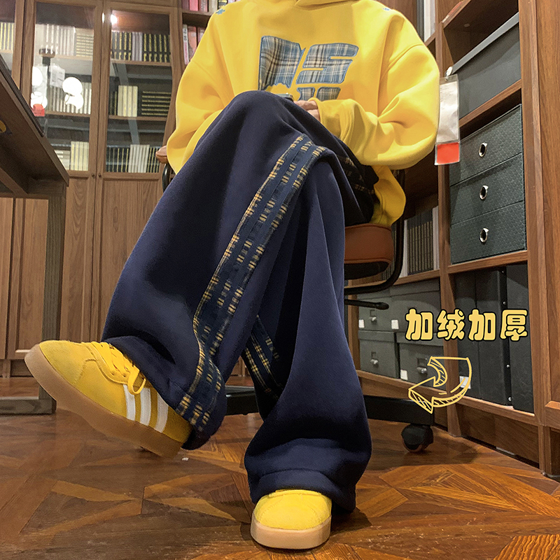 A410-K9186JR-P58限价89成分100聚酯纤维-320g左右卫裤面料一体绒，男装休闲裤，电商A410