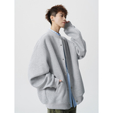 A410-WT34759-P110限价169-美式格纹假两件开衫卫衣-400G华棉，男装卫衣，电商A410