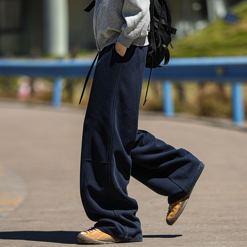 A410-K8382-P55限价79-潮牌垂感休闲运动长裤-320g卫裤面料,男装休闲裤,电商A410
