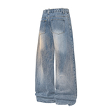 A410-K8795-特批55限价109-潮牌复古直筒牛仔裤-320g竹节牛仔面料，男装牛仔裤，电商A410