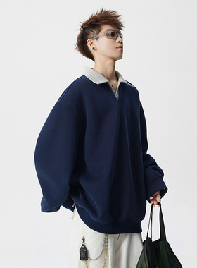 A410-WT34719-特批55 限价109-美式复古假两件卫衣-400G   华棉