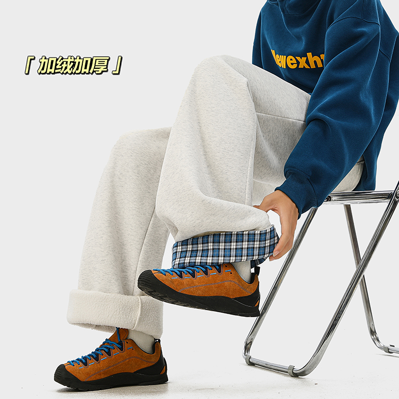 A410-K9183JR-P55限价79成分：聚酯纤维-320g卫裤面料一体绒，男装休闲裤，电商A410