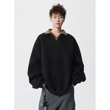 A410-WT34719-特批55限价109-美式复古假两件卫衣-400G华棉，男装卫衣，电商A410