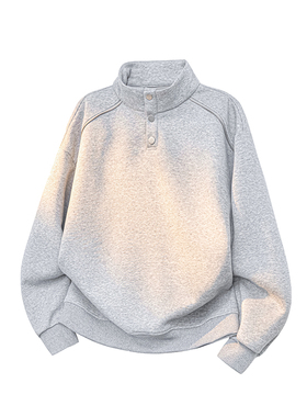 A410-A32633-P65限价99-美式重磅休闲立领卫衣-400g华棉复合