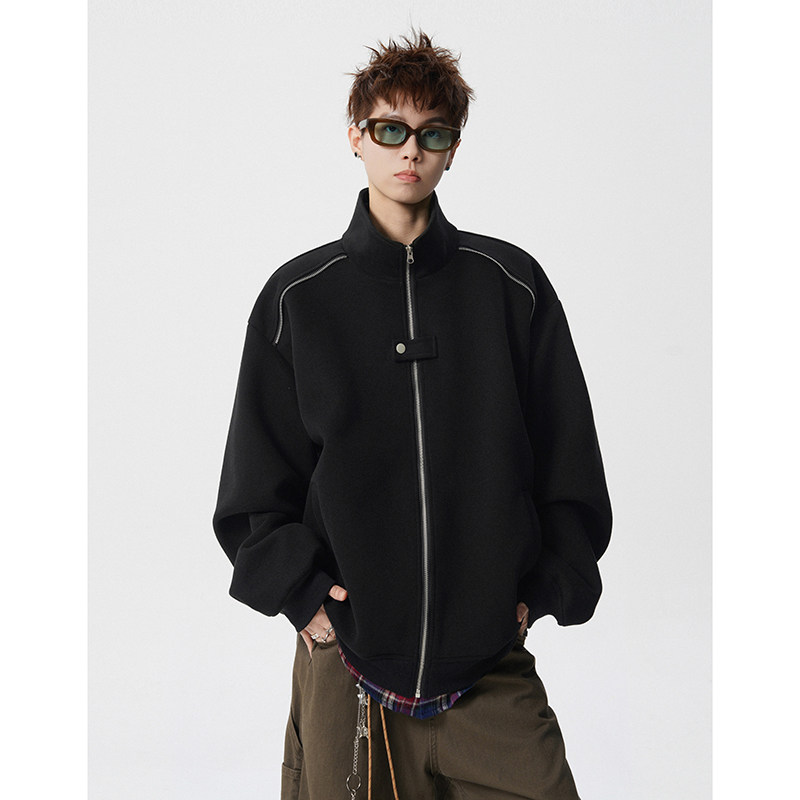 A410-WT33808-特批70限价139-美式设计感立领夹克外套-400g华棉，男装夹克，电商A410