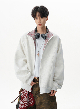 A410-WT93330-P85限价129-美式复古立领卫衣-华棉复合仿棉  420G