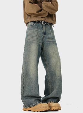 A410-K7910-特批50限价99-美式水洗直筒牛仔裤-320g牛仔面料