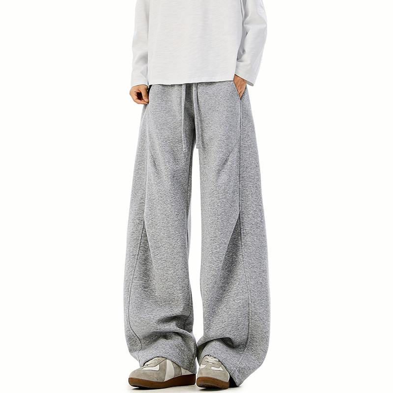 A410-K8383-P55限价79-成分：61%棉39%聚酯纤维-320g卫裤面料，男装休闲裤，电商A410