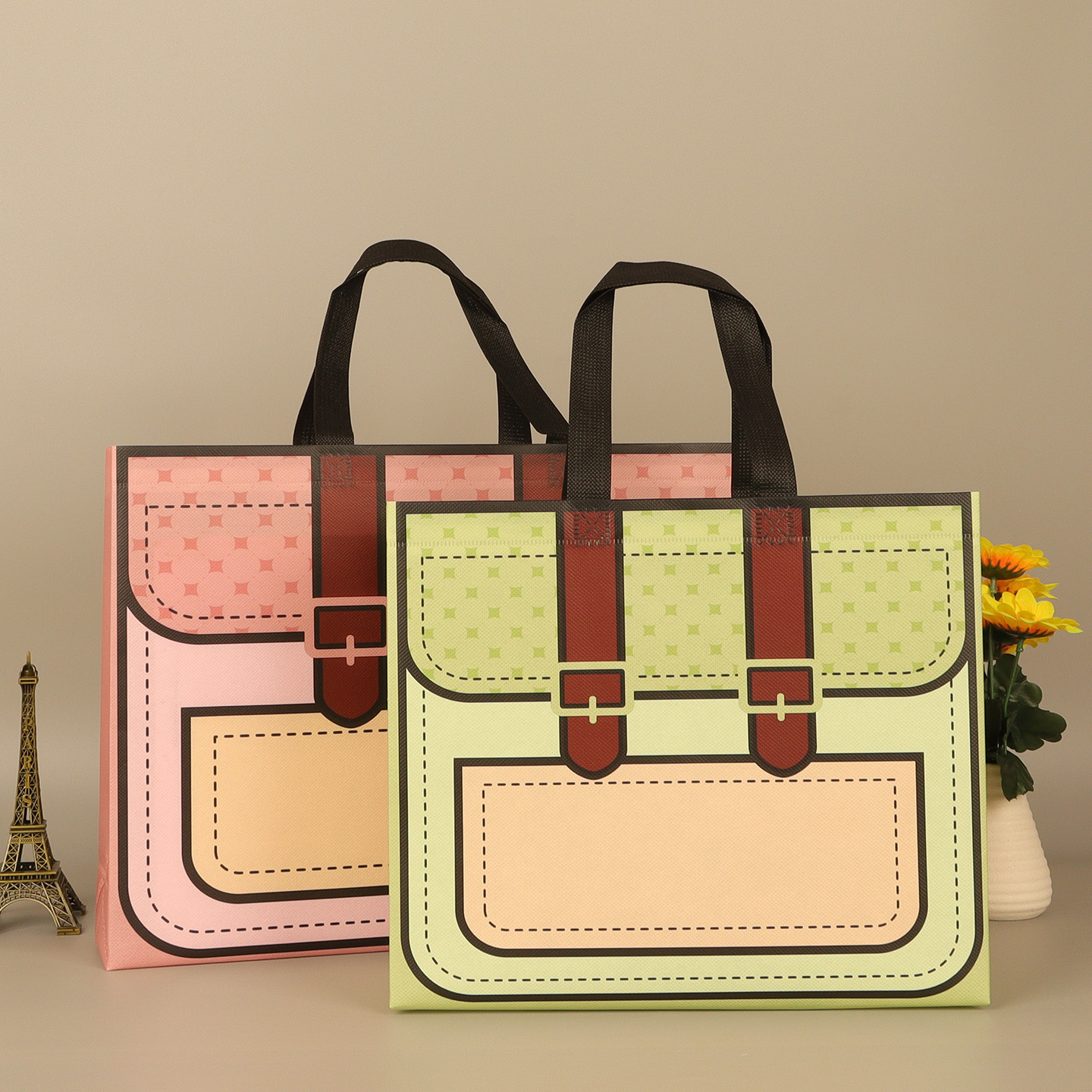 无纺布手提袋礼品袋购物袋定制logo时尚包包男女服装店包装袋防水