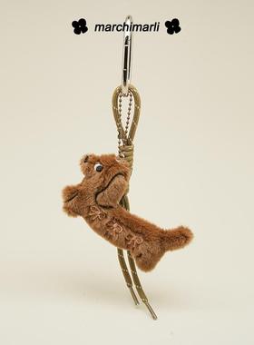 marchimarli 可爱小狗毛绒公仔包包挂件挂饰情侣礼物组合钥匙扣