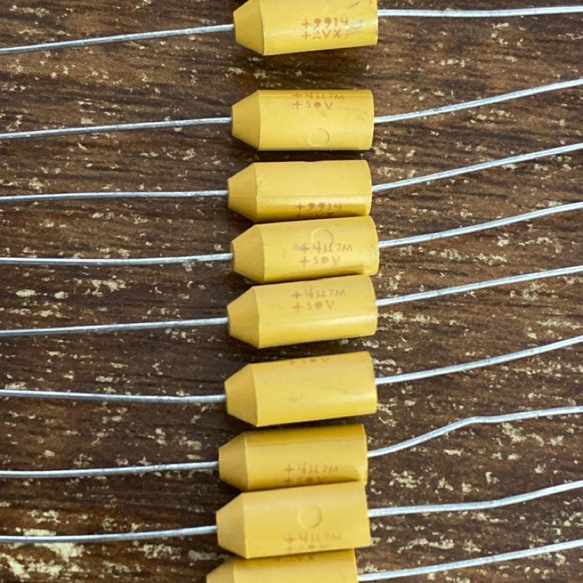 50V4.7UF 4.7UF50V 进口AVX 轴向钽电容 胶木壳
