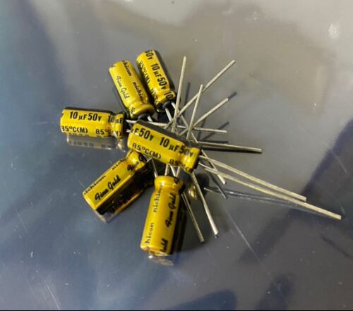 100个=42元尼吉康 nichicon（fine gold）FG铜脚 10uF/50V 电容器