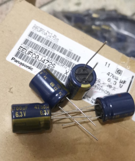100只=70元 6.3V4700UF/6.3v 松下金字电解电容器FC  16*20 105度