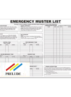 船用IMO标志标牌 331512 应变部署表,ABS板 420 X 297MM