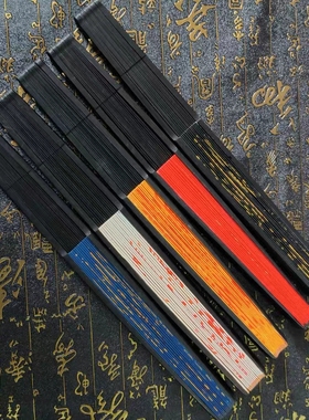 手书纯手绘法扇五雷五路财折扇家居饰品手书工艺扇摆放