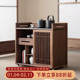 画墨实木茶水柜新中式 移动茶边柜黑胡桃木宋式 美学烧水柜侧边柜