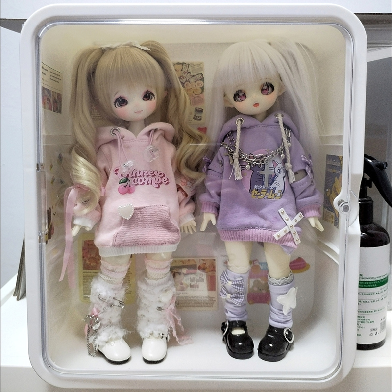 bjd娃娃展示盒六分娃娃屋展示架