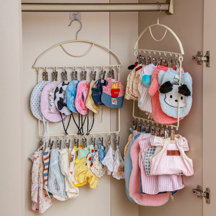 宠物衣架狗狗太阳帽收纳架大容量猫猫围兜口水巾挂架多夹子衣帽架