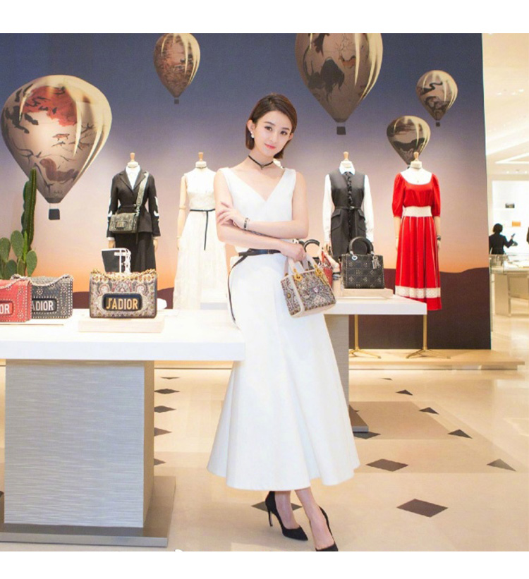 夏春秋女装新款赵丽颖同款 派对宴会晚会 小礼服连衣裙可大小码订