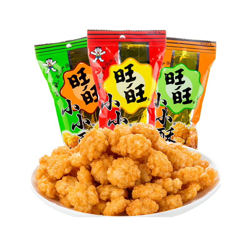 旺旺小小酥60克原味香葱鸡肉味黑胡椒味膨化食品新疆包邮零食店